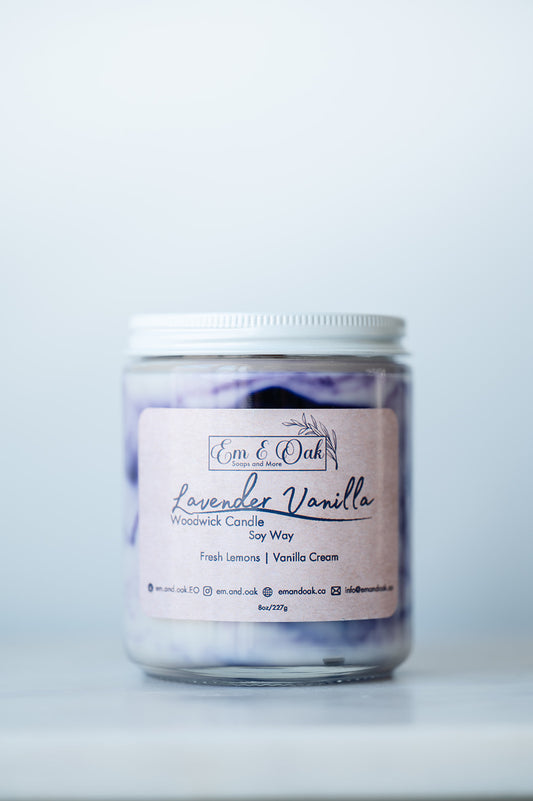 Wood Wick Candle - Lavender Vanilla