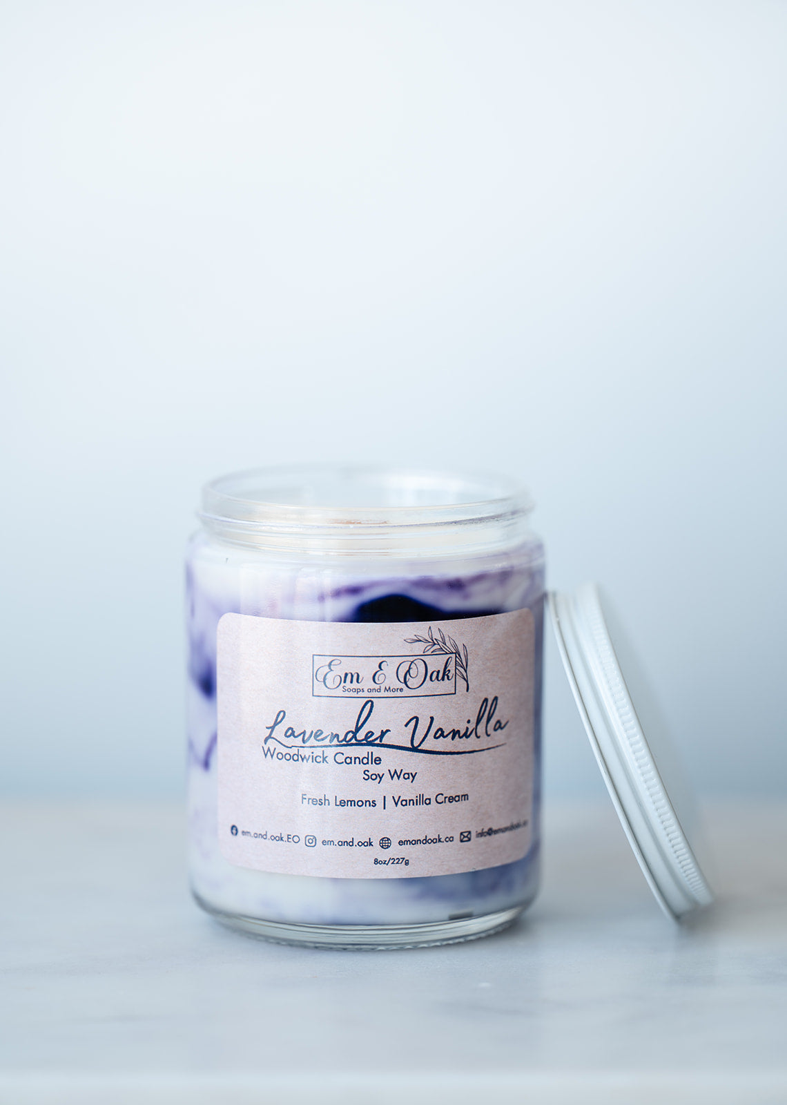 Wood Wick Candle - Lavender Vanilla