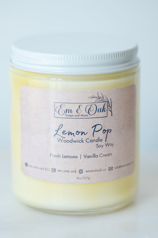 Wood Wick Candle - Lemon Pop